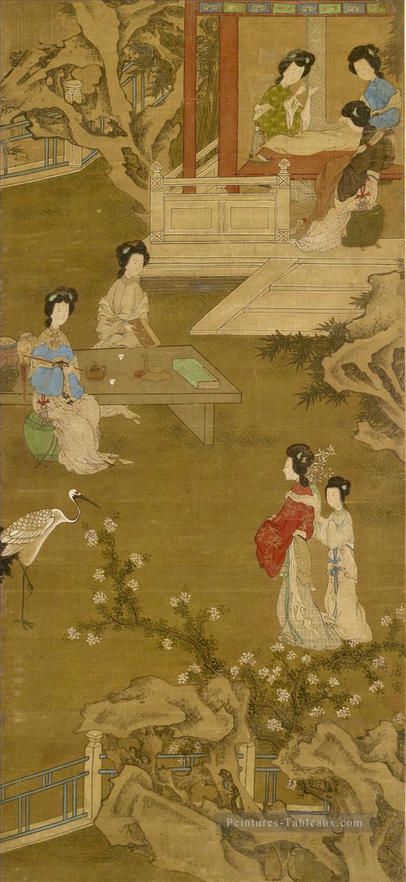 faire la mariée s robe copie anonyme après Tang Yin ancienne Chine encre Peintures à l'huile